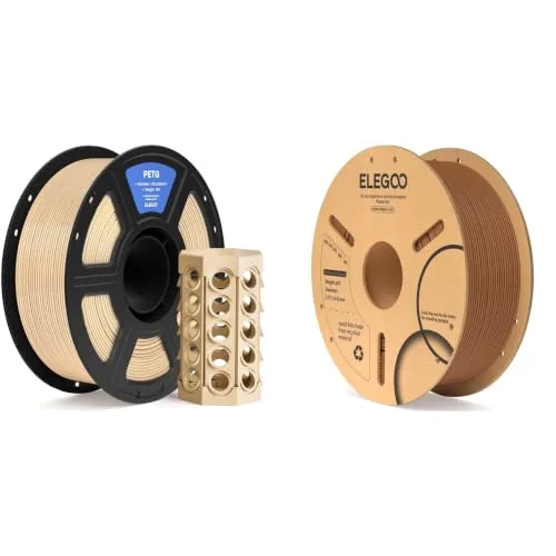 Elegoo ELEGOO PETG Filament Beige 1KG & PLA Filament Brown 1KG
