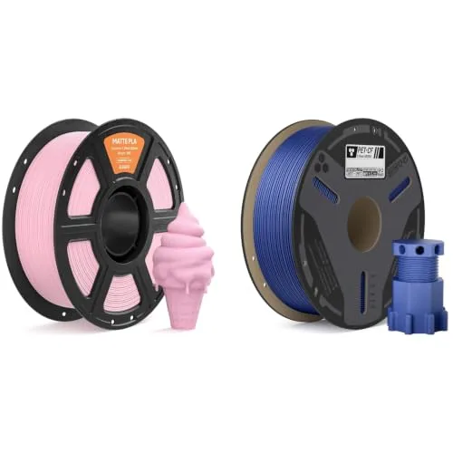Elegoo ELEGOO Matte PLA Filament SakuraPink 1KG & PETG CF Filament Blue 1KG