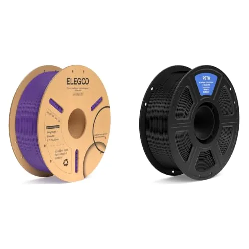 Elegoo ELEGOO PLA+ Filament Purple 1KG & PETG Filament Black 1KG