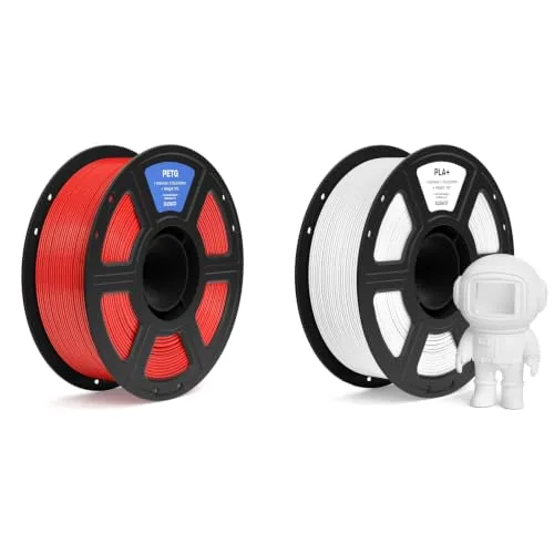 Elegoo ELEGOO PETG Filament Red 1KG & PLA+ Filament White 1KG