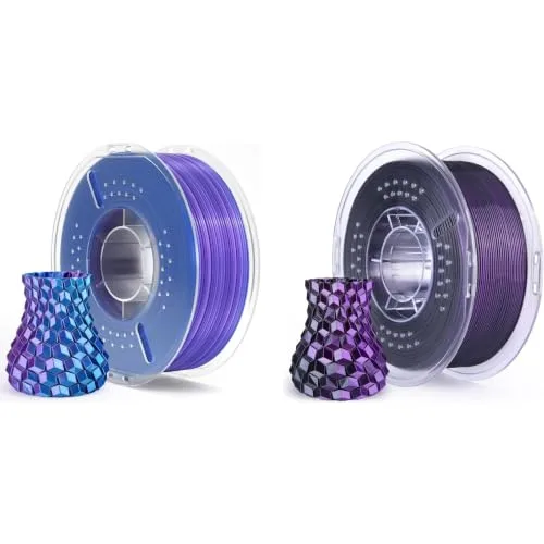 Elegoo ELEGOO Silk PLA Filament Blue-Purple 1KG & Black-Purple 1KG