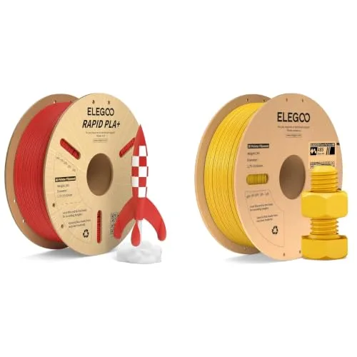 Elegoo ELEGOO PLA+ Filament Red 1KG & ABS Filament Orange Yellow 1KG