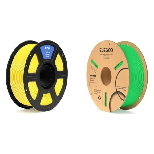 Elegoo ELEGOO PETG Filament Yellow 1KG & PLA Filament Neon Green 1KG