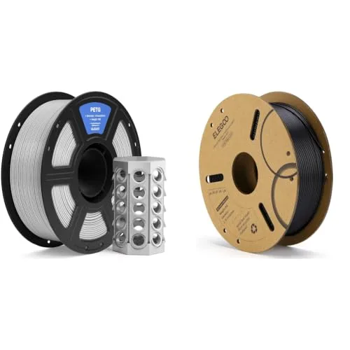 Elegoo ELEGOO PETG Filament Gray 1KG & PLA Filament Black 1KG