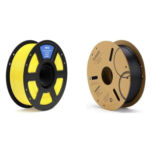 Elegoo ELEGOO PETG Filament Yellow 1KG & PLA Filament Black 1KG