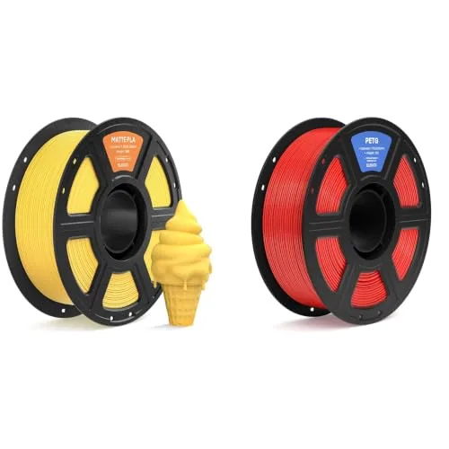 Elegoo ELEGOO Matte PLA Filament Sunshine Yellow 1KG&PETG Filament Red 1KG