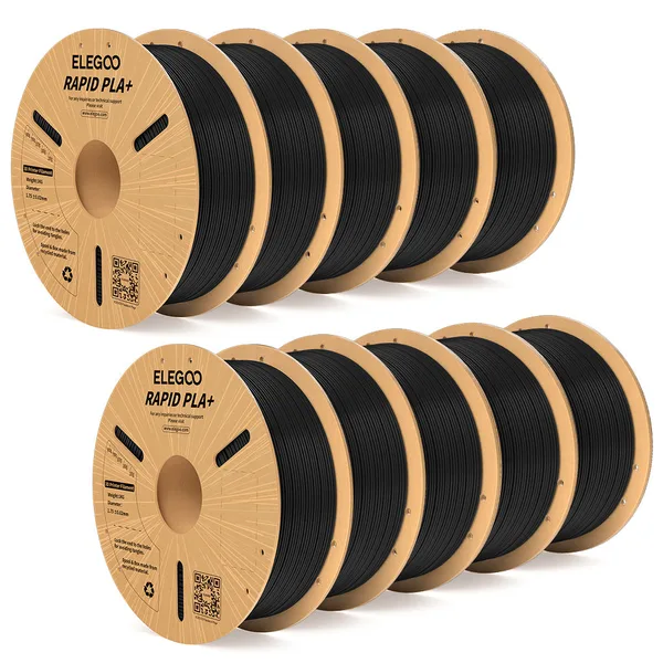 Elegoo Rapid PLA Plus Filament Black 10 kg