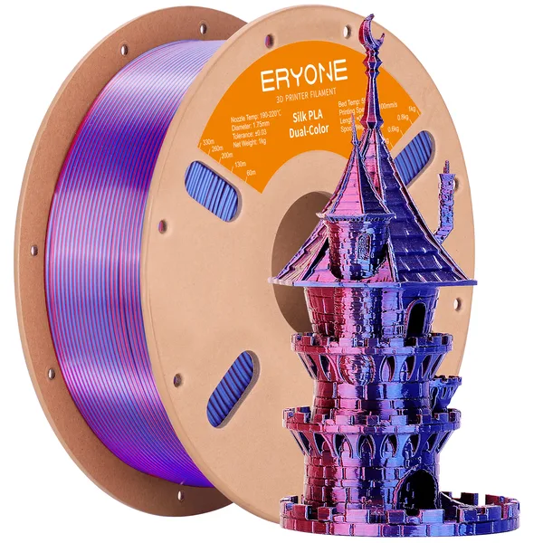 ERYONE (Bundle Sale)PLA Silk Dual-Color Filament，1kg  (MOQ:10 Rolls,Mixable )