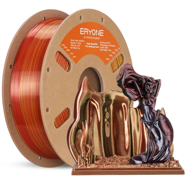 ERYONE (Bundle Sale) PLA Silk High-Speed Quadruple Filament，1kg  (MOQ:10 Rolls,Mixable )