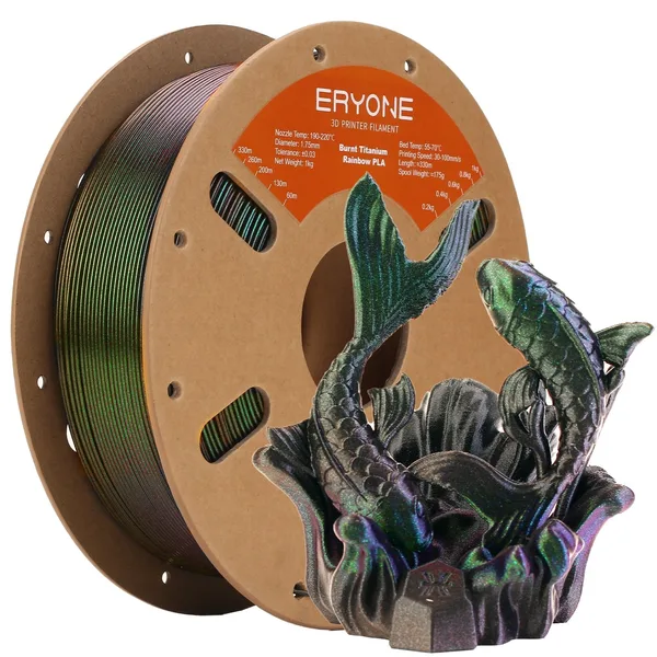 ERYONE 3D Printer Filament, PLA Burnt Titanium Filament -± (1kg)
