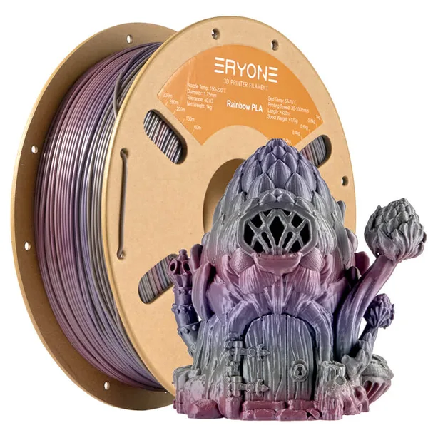 ERYONE 3D Printer Filament, PLA Lagoon Rainbow Filament -± (1kg)
