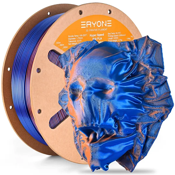 ERYONE 3D Printer Filament, PLA Silk High-Speed Dual-Color Filament -± (1kg)