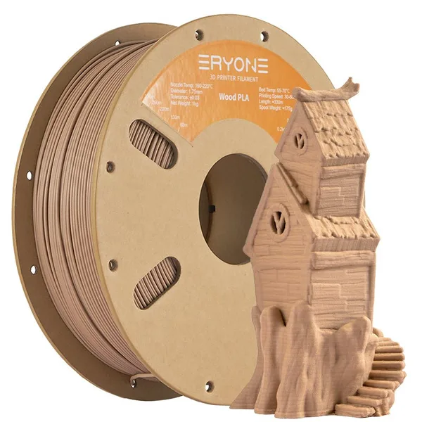ERYONE 3D Printer Filament, PLA Wood Filament -± (1kg)