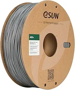 eSUN3D eSUN ABS+ Filament, 3D Printer Filament ABS Plus, Dimensional Accuracy +/-, 1KG Spool (2.2 LBS) 3D Printing Filament for 3D Printers, Silver