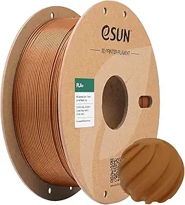 eSUN3D eSUN PLA+ Filament, 3D Printer Filament PLA Plus, Dimensional Accuracy +/-, 1KG Spool (2.2 LBS) 3D Printing Filament for 3D Printers, Brown