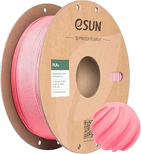 eSUN3D eSUN PLA+ Filament, 3D Printer Filament PLA Plus, Dimensional Accuracy +/-, 1KG Spool (2.2 LBS) 3D Printing Filament for 3D Printers, Pink