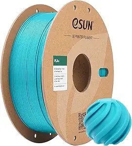 eSUN3D eSUN PLA+ Filament, 3D Printer Filament PLA Plus, Dimensional Accuracy +/-, 1KG Spool (2.2 LBS) 3D Printing Filament for 3D Printers, Light Blue