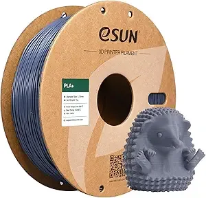 eSUN3D eSUN PLA+ Filament, 3D Printer Filament PLA Plus, Dimensional Accuracy +/-, 1KG Spool (2.2 LBS) 3D Printing Filament for 3D Printers, Grey