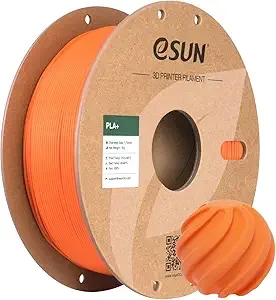 eSUN3D eSUN PLA+ Filament, 3D Printer Filament PLA Plus, Dimensional Accuracy +/-, 1KG Spool (2.2 LBS) 3D Printing Filament for 3D Printers, Orange