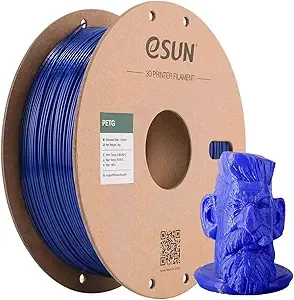 eSUN3D eSUN PETG Filament, 3D Printer Filament PETG, Dimensional Accuracy +/-, 1KG Spool (2.2 LBS) 3D Printing Filament for 3D Printers, Solid Blue