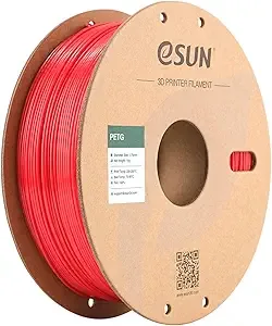 eSUN3D eSUN PETG Filament, 3D Printer Filament PETG, Dimensional Accuracy +/-, 1KG Spool (2.2 LBS) 3D Printing Filament for 3D Printers, Solid Red