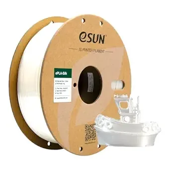 eSUN3D eSUN Silk PLA Filament, Silky Shiny 3D Printer Filament PLA, Dimensional Accuracy +/-, 1KG Spool (2.2 LBS) 3D Printing Filament for 3D Printers, Silk White