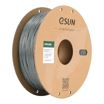 eSUN3D eSUN TPU 95A Filament, Flexible 3D Printer Filament TPU, Dimensional Accuracy +/-, 1KG Spool (2.2 LBS) 3D Printing Filament for 3D Printers, Grey