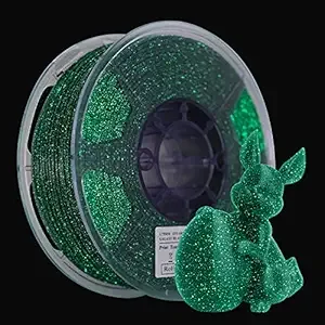 eSUN3D eSUN eStars PLA Luminous 3D Printer Filament 1KG Spool Upgrade Strong Glow in The Dark Shiny PLA for 3D Printers, Luminous Shiny Galaxy Black