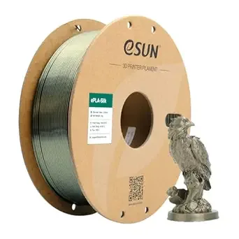 eSUN3D eSUN Silk Metal PLA Filament, Silky Metallic 3D Printer Filament PLA, Dimensional Accuracy +/-, 1KG Spool (2.2 LBS) 3D Printing Filament for 3D Printers, Silk Bronze