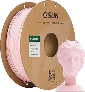 eSUN3D eSUN Matte PLA Filament, Matte 3D Printer PLA Filament, 1KG Spool 3D Printing Filament for 3D Printers, Paper Reel, Peach Pink