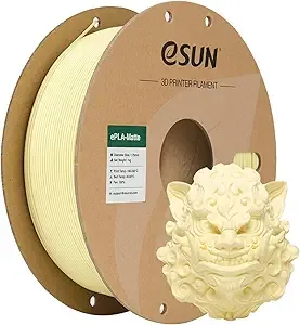 eSUN3D eSUN Matte PLA Filament, Matte 3D Printer PLA Filament, 1KG Spool 3D Printing Filament for 3D Printers, Paper Reel, Almond Yellow