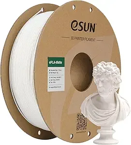 eSUN3D eSUN Matte PLA Filament, Matte 3D Printer PLA Filament, 1KG Spool 3D Printing Filament for 3D Printers, Paper Reel, Milk White