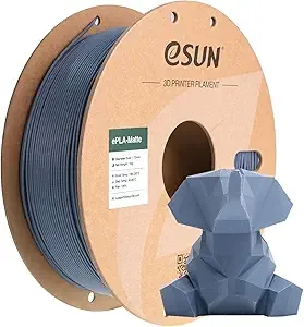 eSUN3D eSUN Matte PLA Filament, Matte 3D Printer PLA Filament, 1KG Spool 3D Printing Filament for 3D Printers, Paper Reel, Dark Grey