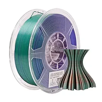 eSUN3D eSUN Silk Mystic PLA Filament, Shiny Silk Three Color Co Extrusion 3D Printer Filament, 1KG (2.2 LBS) Spool 3D Printing Color Change Filament for 3D Printers,Bronze Purple Green