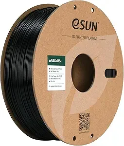 eSUN3D eSUN High Speed ABS+ Filament, Excellent Layer Adhesion 3D Printer Filament Speedy ABS Plus for Fast Printing, 1KG Spool (2.2 LBS) 3D Printing Filament for 3D Printers, Black