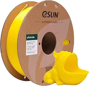 eSUN3D eSUN PLA Filament, High Toughness 3D Printer Filament Upgraded PLA Filament, Dimensional Accuracy +/-, 1KG Cardboard Spool (2.2 LBS) 3D Printing Filament for 3D Printers, Yellow