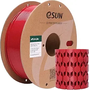 eSUN3D eSUN PLA Filament, High Toughness 3D Printer Filament Upgraded PLA Filament, Dimensional Accuracy +/-, 1KG Cardboard Spool (2.2 LBS) 3D Printing Filament for 3D Printers, Fire Engine Red