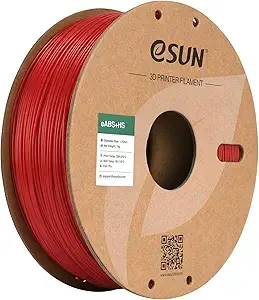 eSUN3D eSUN High Speed ABS+ Filament, Excellent Layer Adhesion 3D Printer Filament Speedy ABS Plus for Fast Printing, 1KG Spool (2.2 LBS) 3D Printing Filament for 3D Printers, Fire Engine Red
