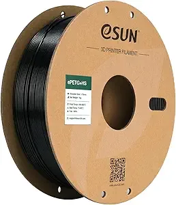 eSUN3D eSUN High Speed Upgraded PETG Filament, High Toughness 3D Printer Filament Speedy PETG for Fast Printing, 1KG Spool (2.2 LBS) 3D Printing Filament for 3D Printers, Solid Black