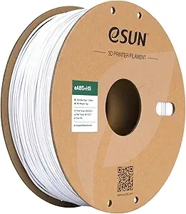 eSUN3D eSUN High Speed ABS+ Filament, Excellent Layer Adhesion 3D Printer Filament Speedy ABS Plus for Fast Printing, 1KG Spool (2.2 LBS) 3D Printing Filament for 3D Printers, Cold White