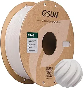 eSUN3D eSUN High Speed PLA+ Filament, 3D Printer Filament Speedy PLA Plus for Fast Printing, Dimensional Accuracy +/-, 1KG Cardboard Spool (2.2 LBS) 3D Printing Filament for 3D Printers, White