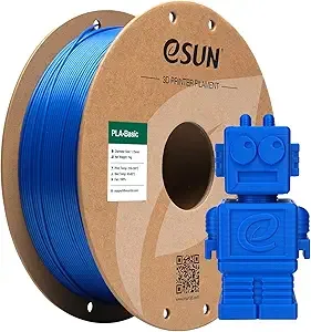 eSUN3D eSUN PLA Basic Filament, 3D Printer Filament High Speed PLA for Fast Printing, 1KG Spool (2.2 LBS) 3D Printing Filament for High Speed 3D Printers, Blue