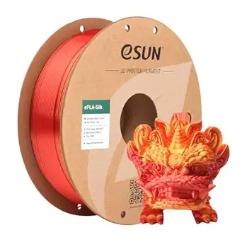 eSUN3D eSUN Silk Rainbow PLA Filament, Silky Colorful PLA 3D Printer Filament, 1KG Gradient Changing Multicolor Shiny Filament for 3D Printer, Silk Scorching Sun