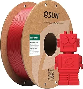 eSUN3D eSUN PLA Basic Filament, 3D Printer Filament High Speed PLA for Fast Printing, 1KG Spool (2.2 LBS) 3D Printing Filament for High Speed 3D Printers, Fire Engine Red