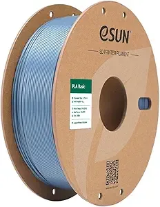 eSUN3D eSUN PLA Basic Filament, 3D Printer Filament High Speed PLA for Fast Printing, 1KG Spool (2.2 LBS) 3D Printing Filament for High Speed 3D Printers, Light Grey