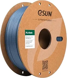 eSUN3D eSUN PLA Basic Filament, 3D Printer Filament High Speed PLA for Fast Printing, 1KG Spool (2.2 LBS) 3D Printing Filament for High Speed 3D Printers, Grey