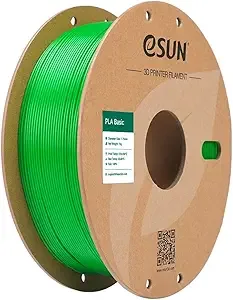 eSUN3D eSUN PLA Basic Filament, 3D Printer Filament High Speed PLA for Fast Printing, 1KG Spool (2.2 LBS) 3D Printing Filament for High Speed 3D Printers, Green