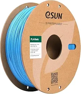 eSUN3D eSUN PLA Basic Filament, 3D Printer Filament High Speed PLA for Fast Printing, 1KG Spool (2.2 LBS) 3D Printing Filament for High Speed 3D Printers, Light Blue