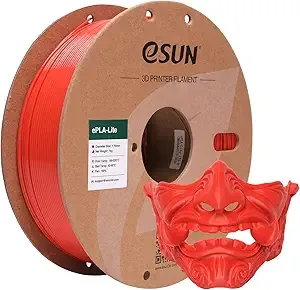 eSUN3D eSUN PLA Filament, High Toughness 3D Printer Filament Upgraded PLA Filament, Dimensional Accuracy +/-, 1KG Cardboard Spool (2.2 LBS) 3D Printing Filament for 3D Printers, Red