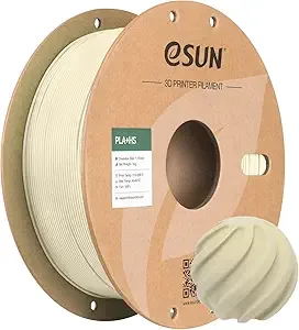 eSUN3D eSUN High Speed PLA+ Filament, 3D Printer Filament Speedy PLA Plus for Fast Printing, Dimensional Accuracy +/-, 1KG Cardboard Spool 3D Printing Filament for 3D Printers, Bone White